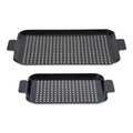 Rsvp International Porcelain Coated 2Pc Grill Topper Set with Small and Medium Sizes, 2PK BQ-GT2